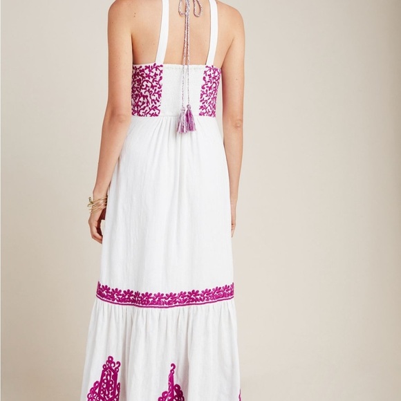 NWT Anthropologie Manuela Embroidered Midi Dress - Picture 7 of 7